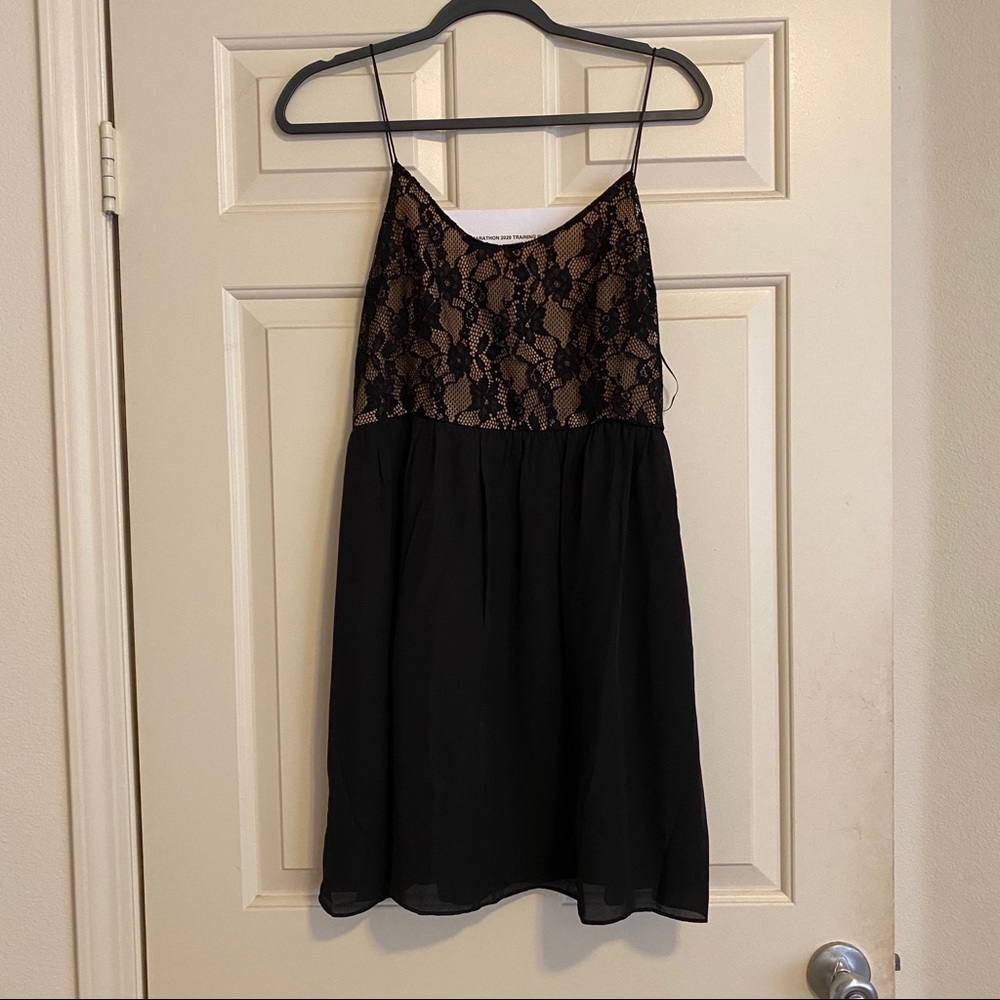 Black & Beige Lace Forever 21 Dress